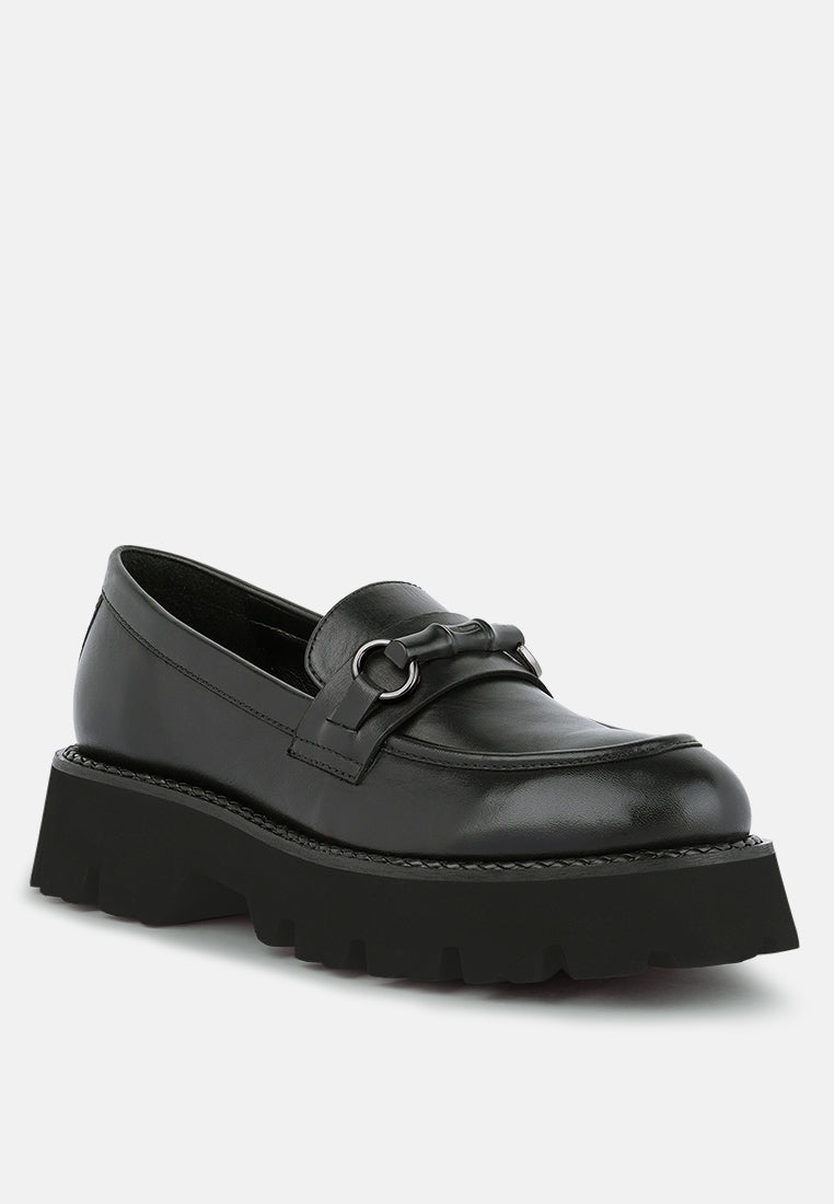 cheviot chunky leather loafers-9