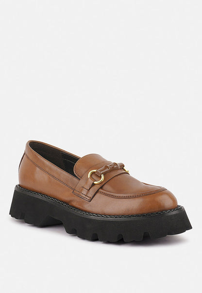 cheviot chunky leather loafers-1