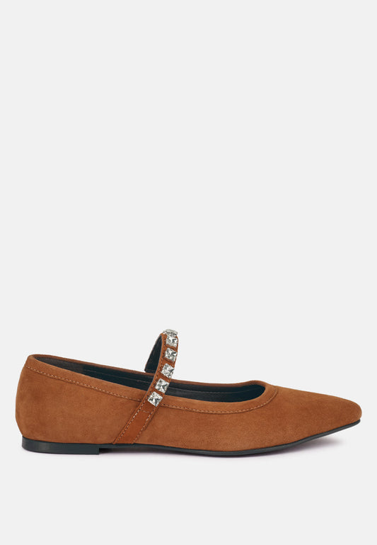 assisi fine suede maryjane ballet flats-0
