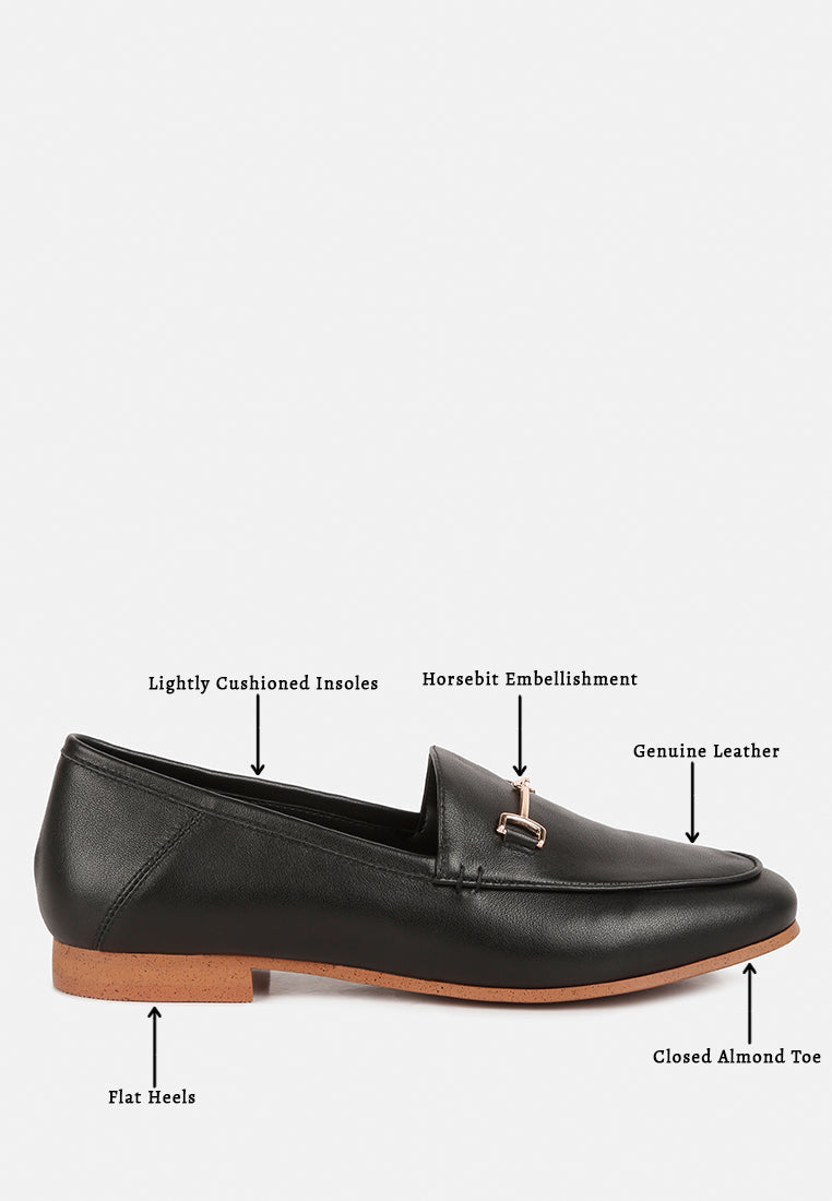 dareth horsebit flat heel loafers-7
