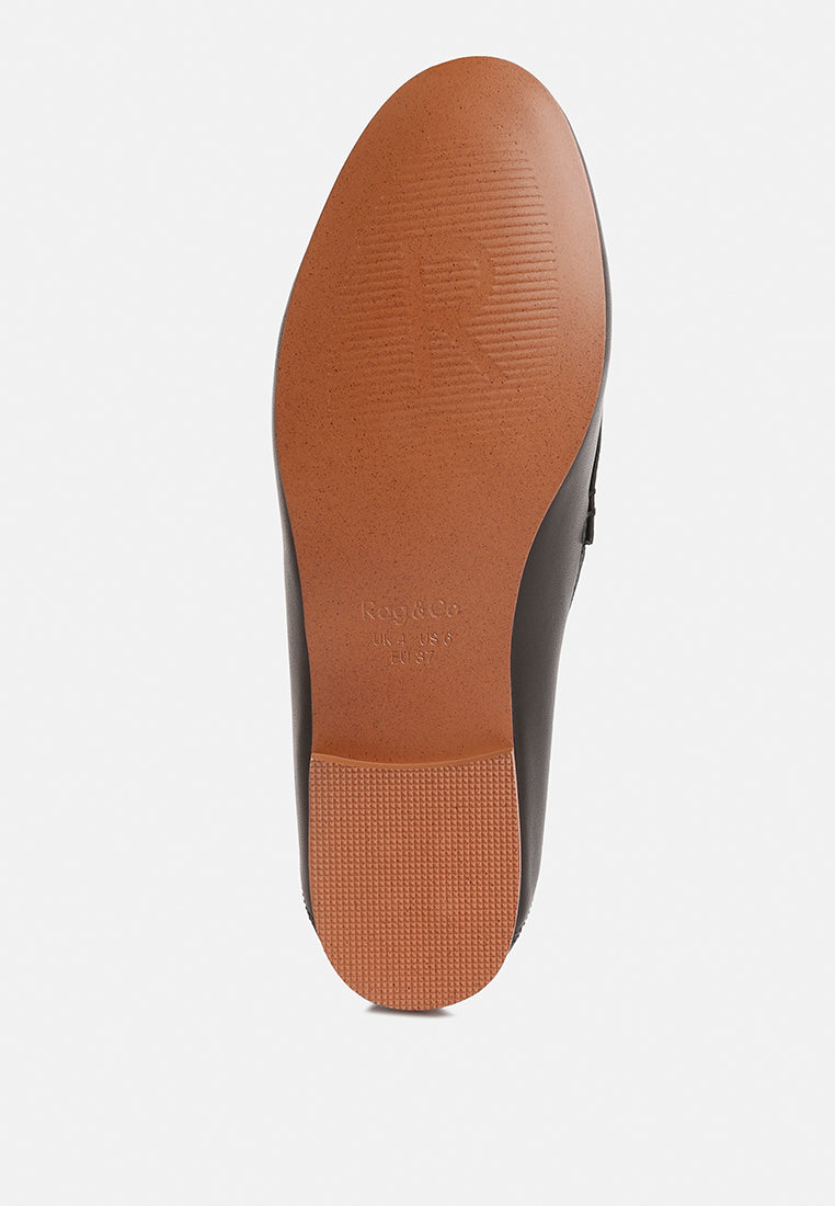 dareth horsebit flat heel loafers-6