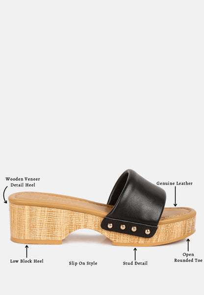 minny textured heel leather slip on sandals-23