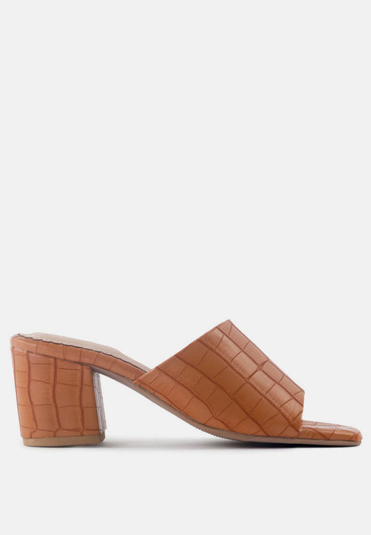 dumpllin croco slip-on block heel sandals-0