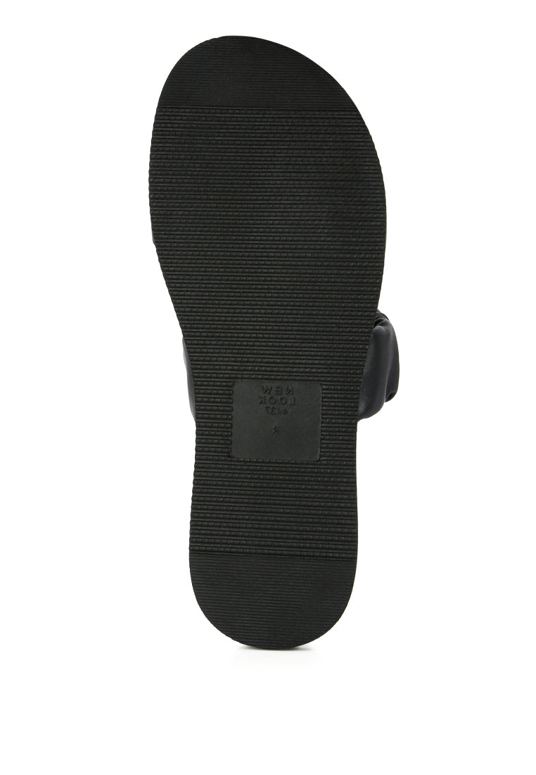 faux leather ruched strap platform sandals-8
