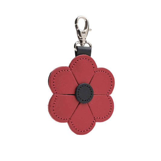 Flower bag charm - Poppy - Red-0