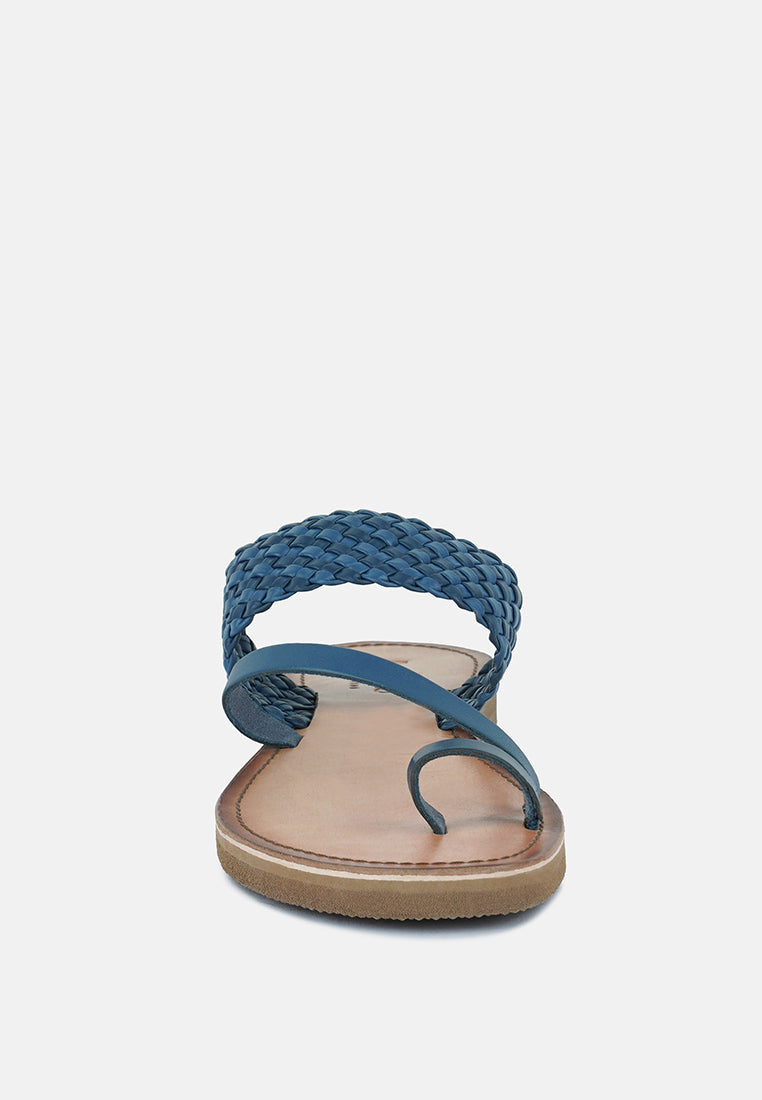 isidora braided leather flat sandal-2