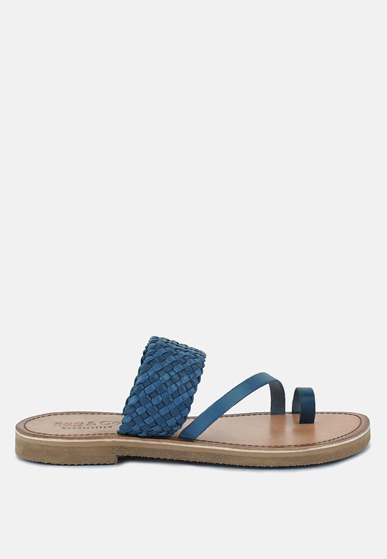 isidora braided leather flat sandal-0