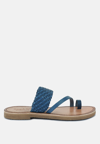 isidora braided leather flat sandal-0