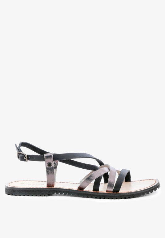 june strappy flat leather sandals-0