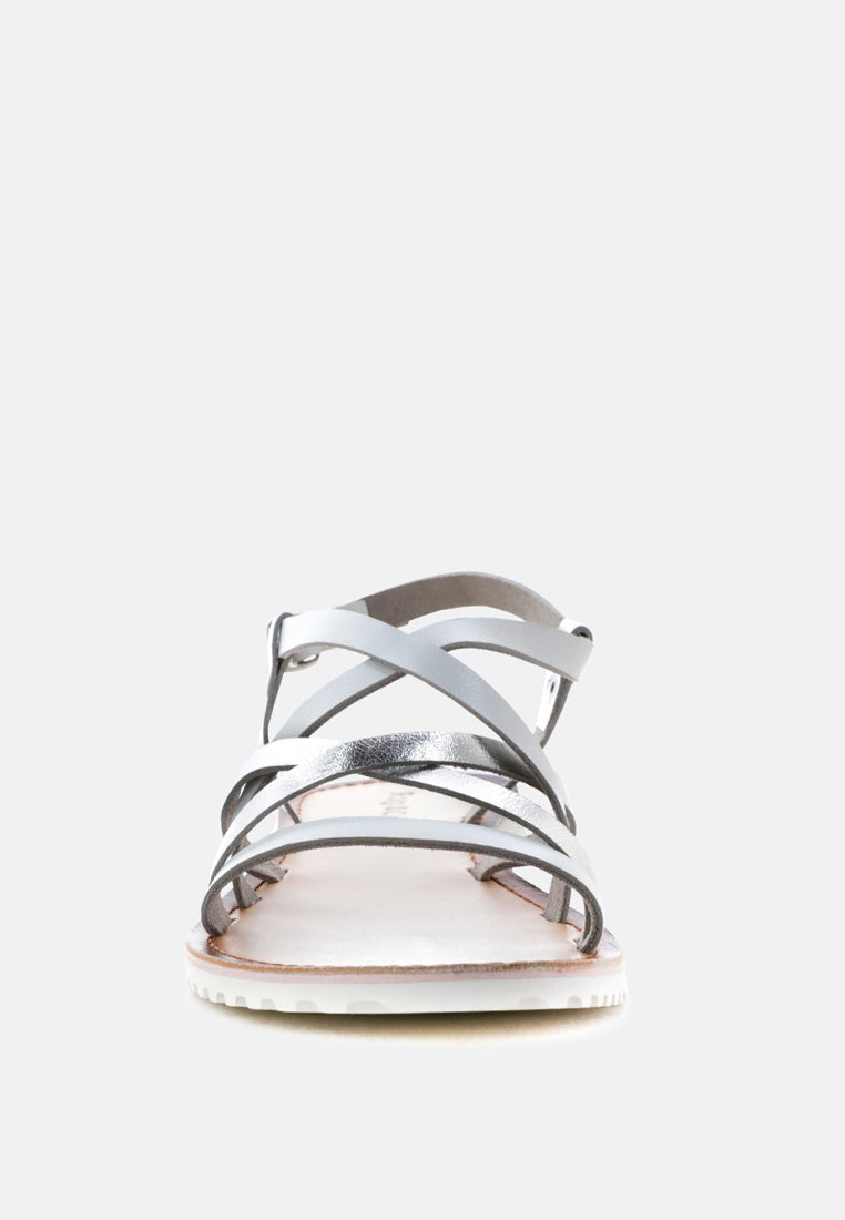 june strappy flat leather sandals-8