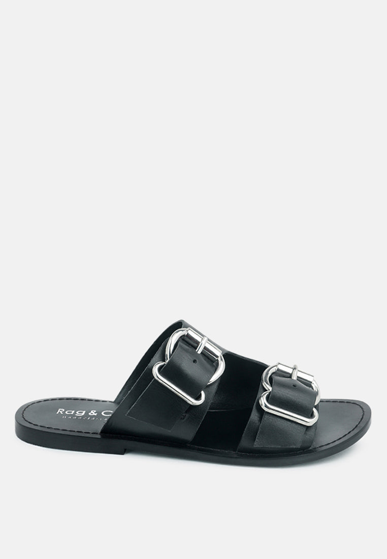 kelly flat sandal with buckle straps-0