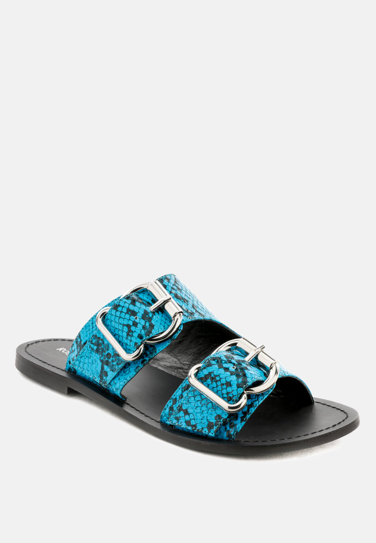 kelly flat sandal with buckle straps-8