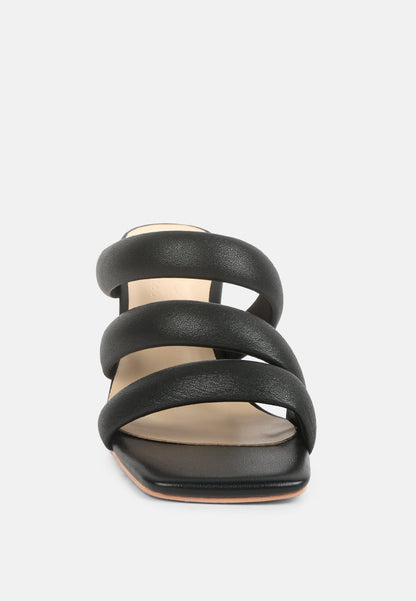 kywe textured heel chunky strap sandals-2