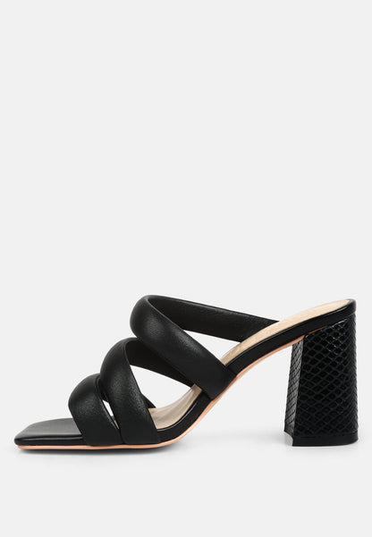 kywe textured heel chunky strap sandals-3