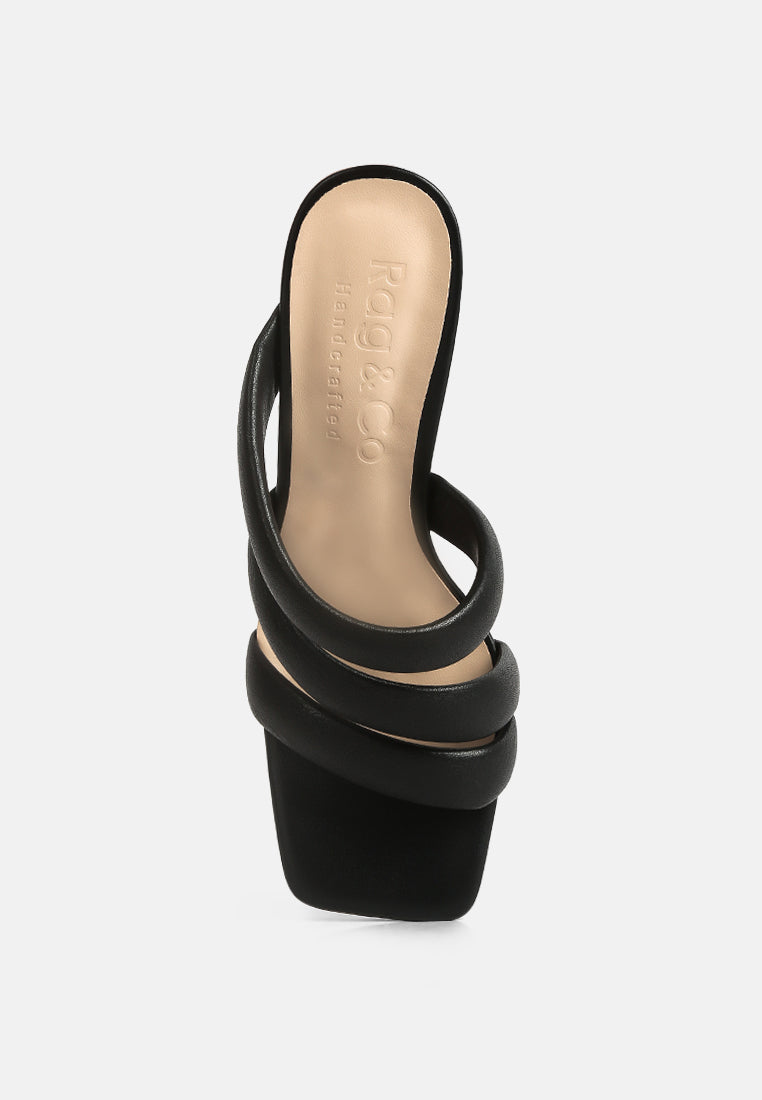 kywe textured heel chunky strap sandals-5