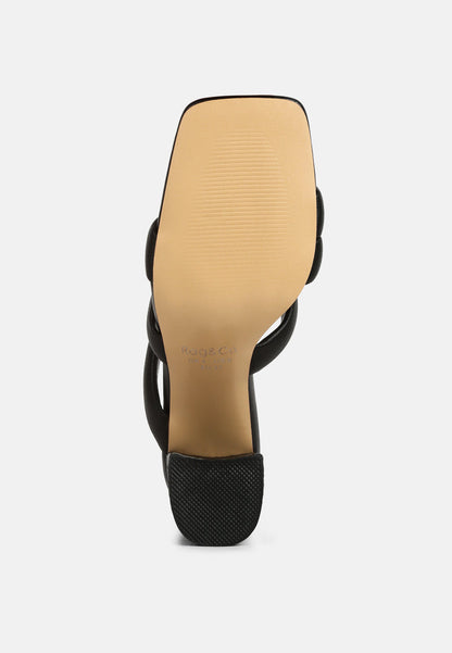kywe textured heel chunky strap sandals-6