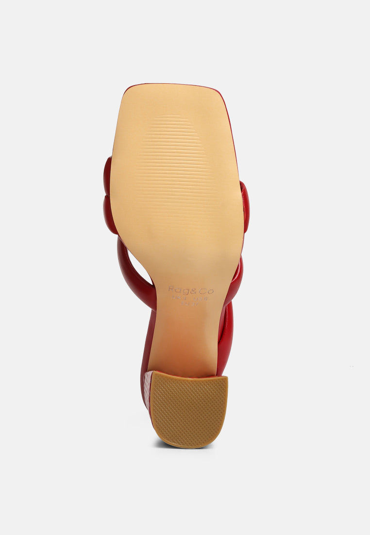 kywe textured heel chunky strap sandals-13