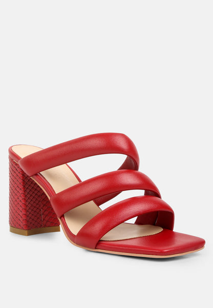 kywe textured heel chunky strap sandals-8