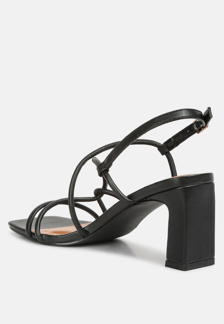 andrea knotted straps block heeled sandals-7