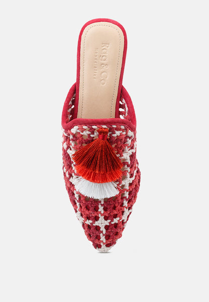 mariana woven flat mules with tassels-26