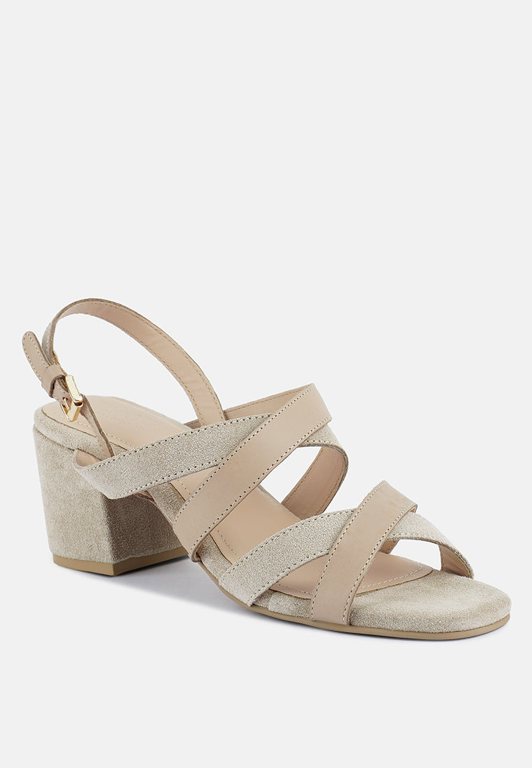 mon-lapin mid heeled block leather sandal-1
