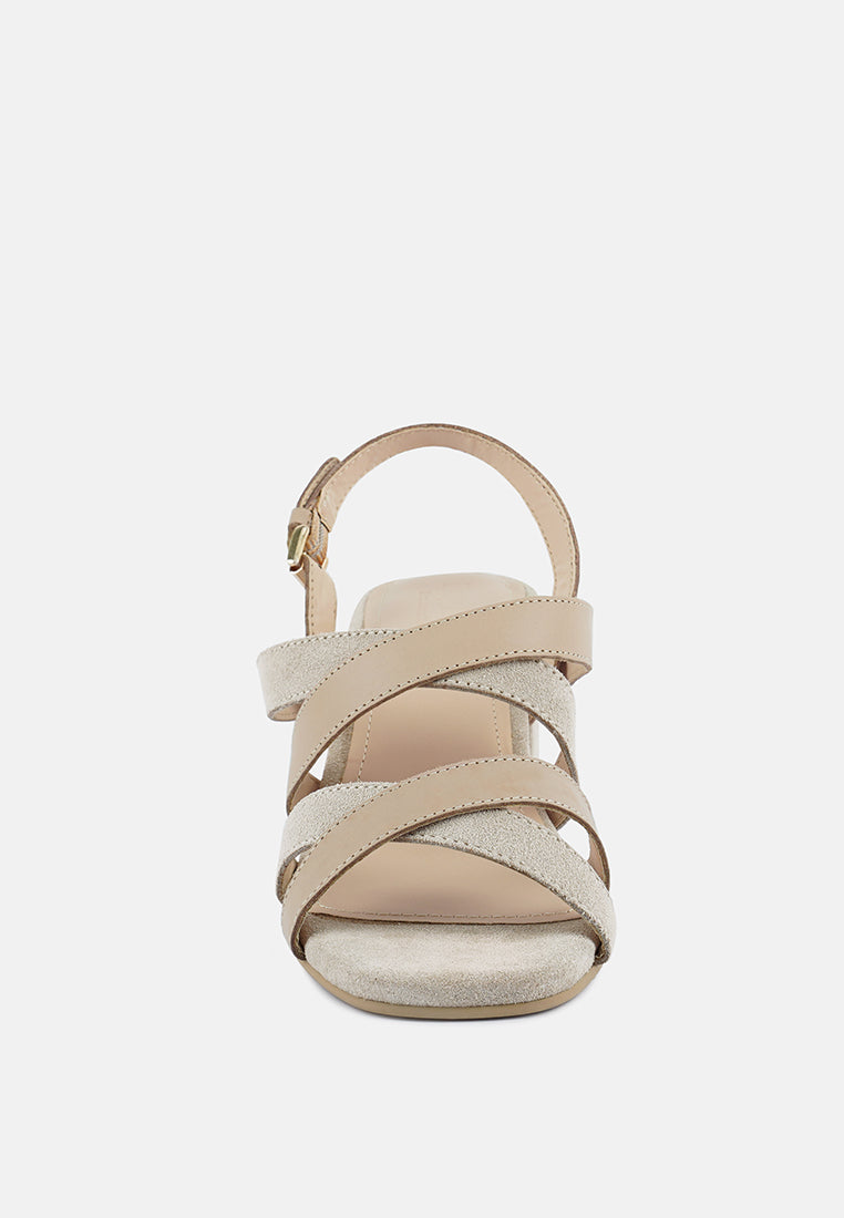 mon-lapin mid heeled block leather sandal-2