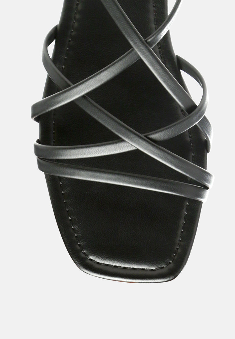 Petal molly cuddles cross strap detail flat sandals-15