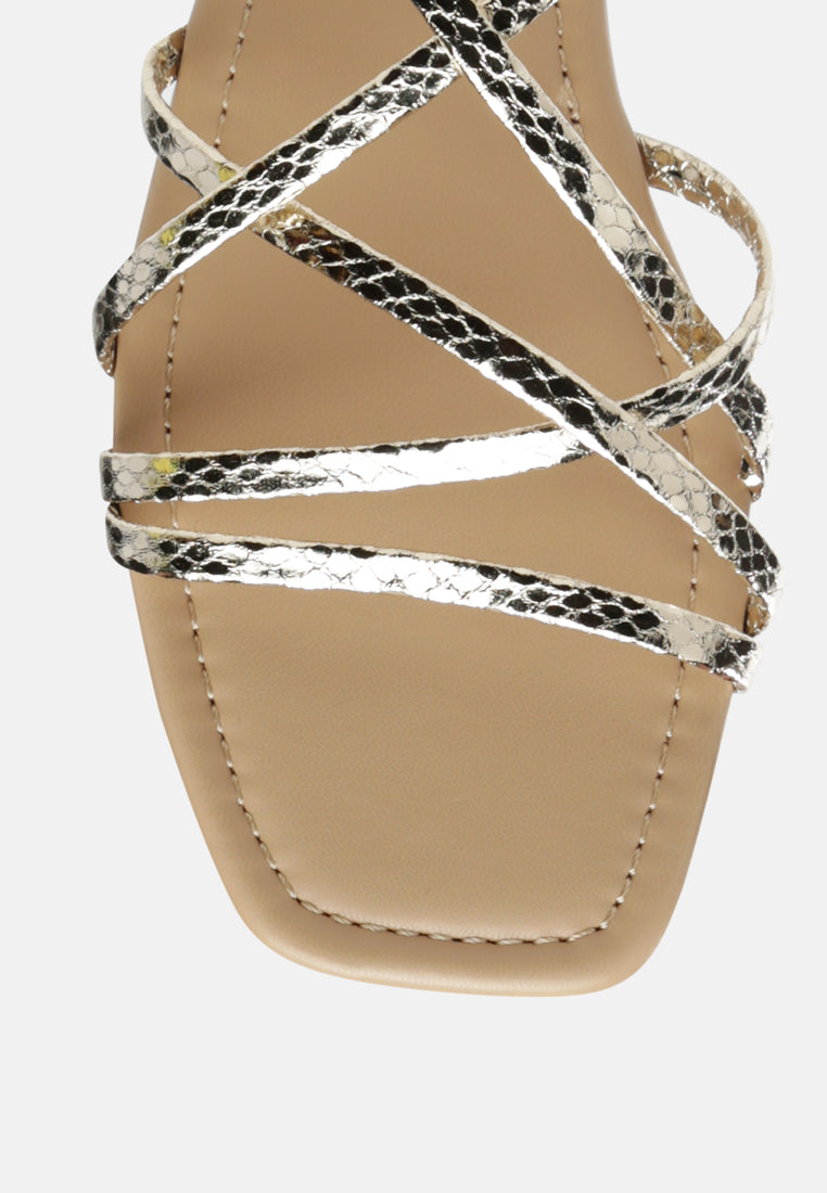 Petal molly cuddles cross strap detail flat sandals-3