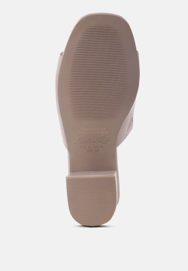 dumpllin patent faux leather slip-on block heel sandals-6