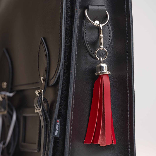 Mini tassel bag charm - Red-0