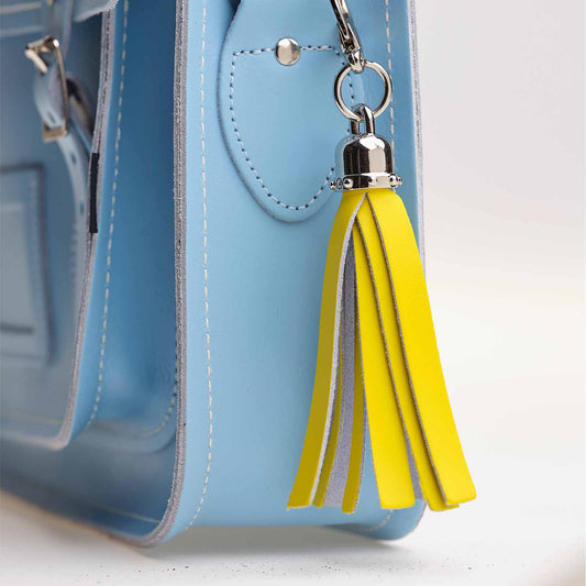 Mini tassel bag charm - Pastel Yellow-0