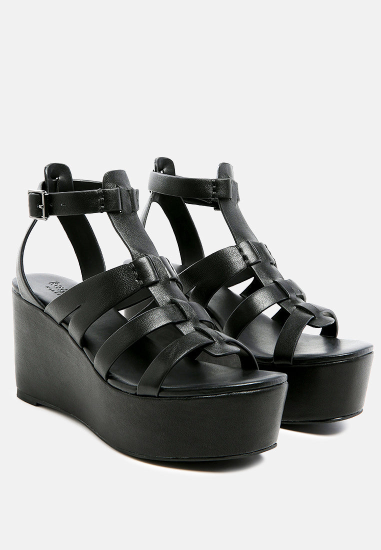 windrush cage wedge leather sandal-1