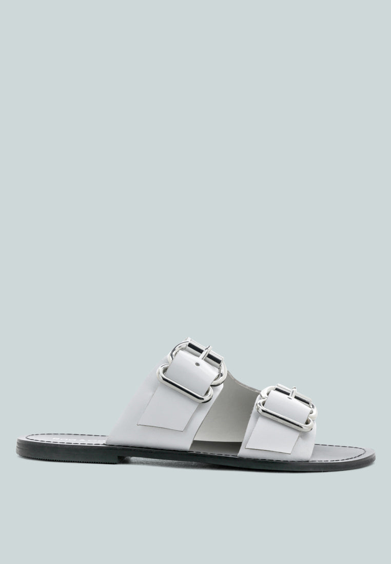 kelly flat sandal with buckle straps-21