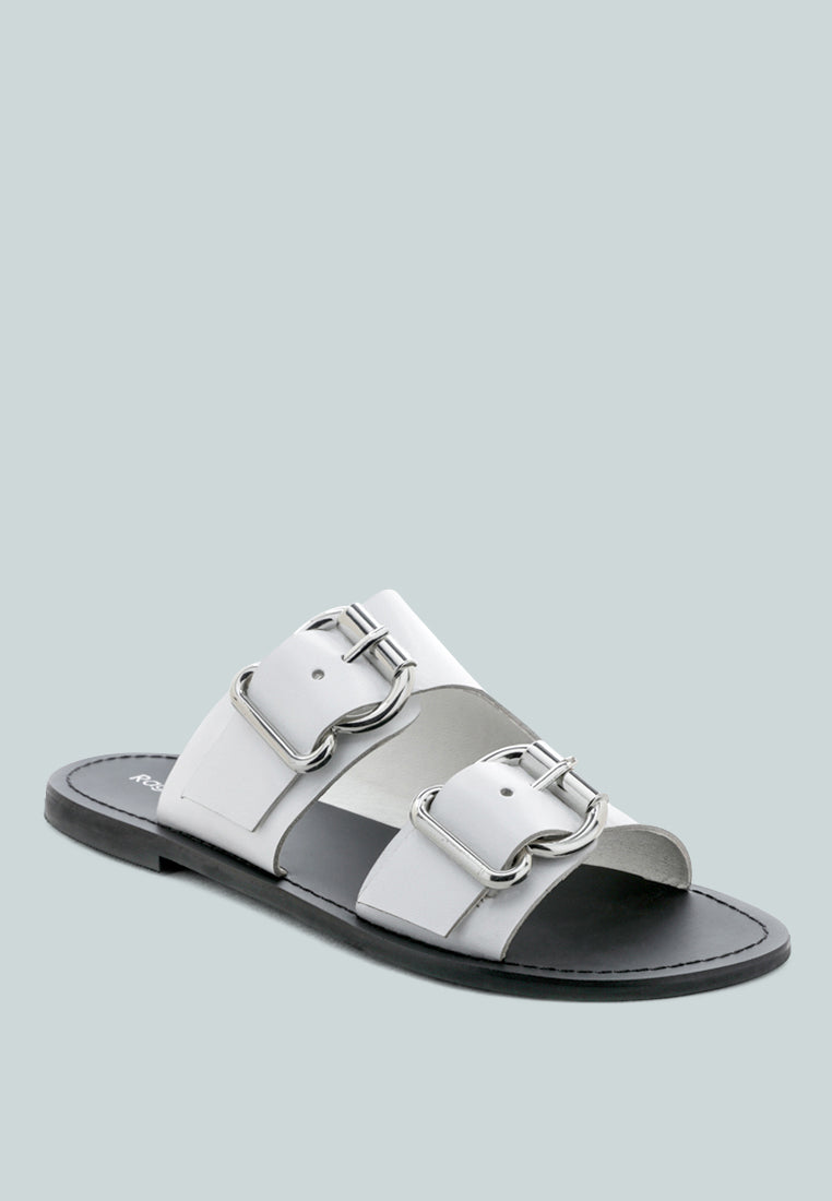 kelly flat sandal with buckle straps-22
