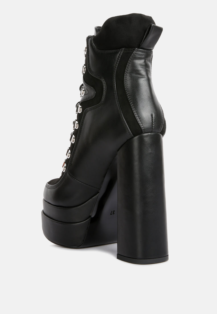beamer faux leather high heeled ankle boots-8