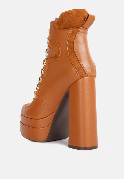 beamer faux leather high heeled ankle boots-3