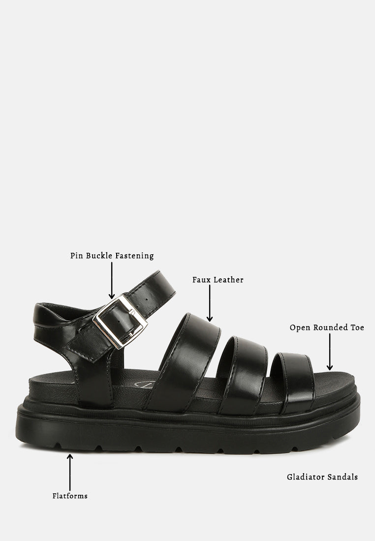 belcher faux leather gladiator sandals-5