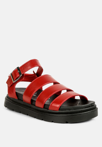 belcher faux leather gladiator sandals-22