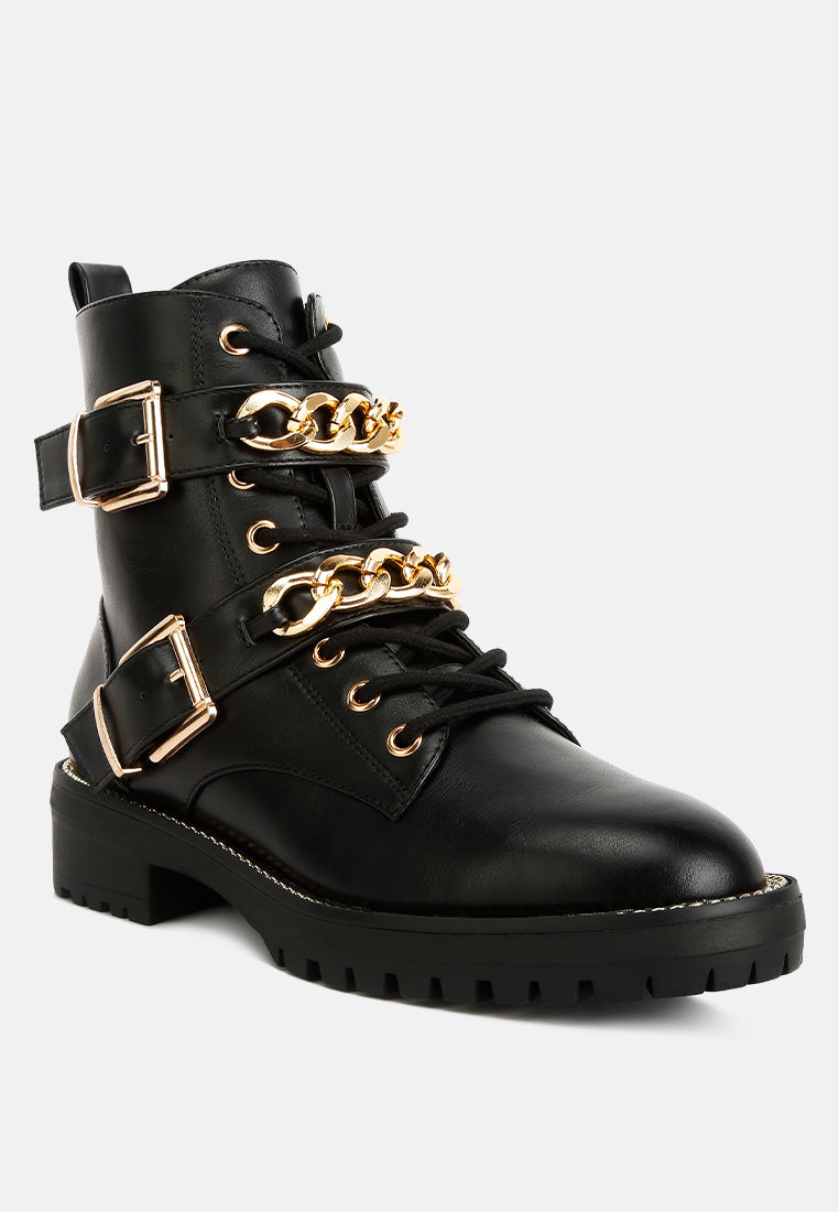 billy metal chain embellished biker boots-8