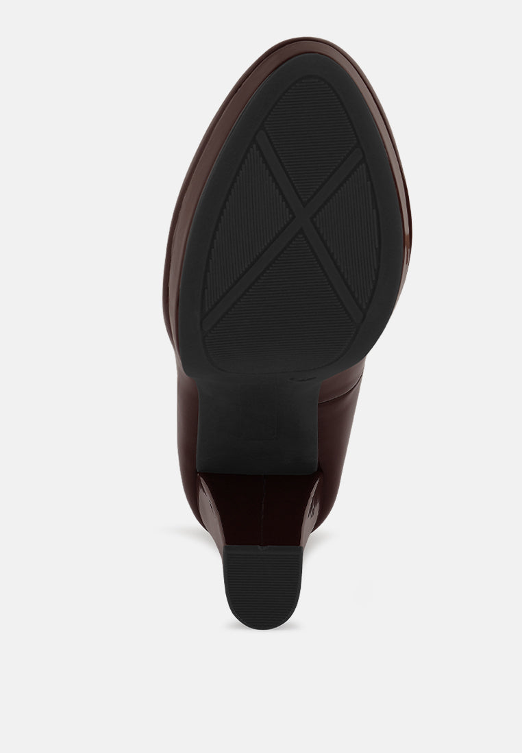 dixie patent faux leather pump sandals-4