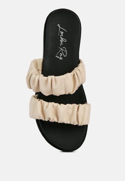 faux leather ruched strap platform sandals-15