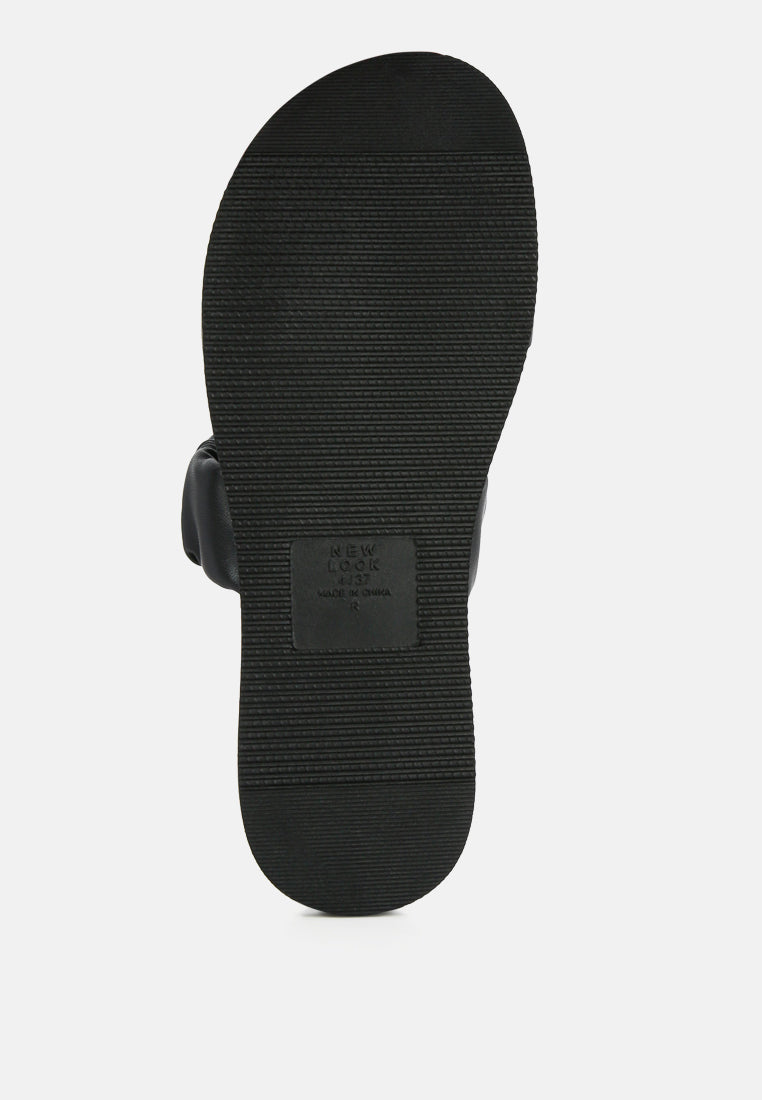 faux leather ruched strap platform sandals-19