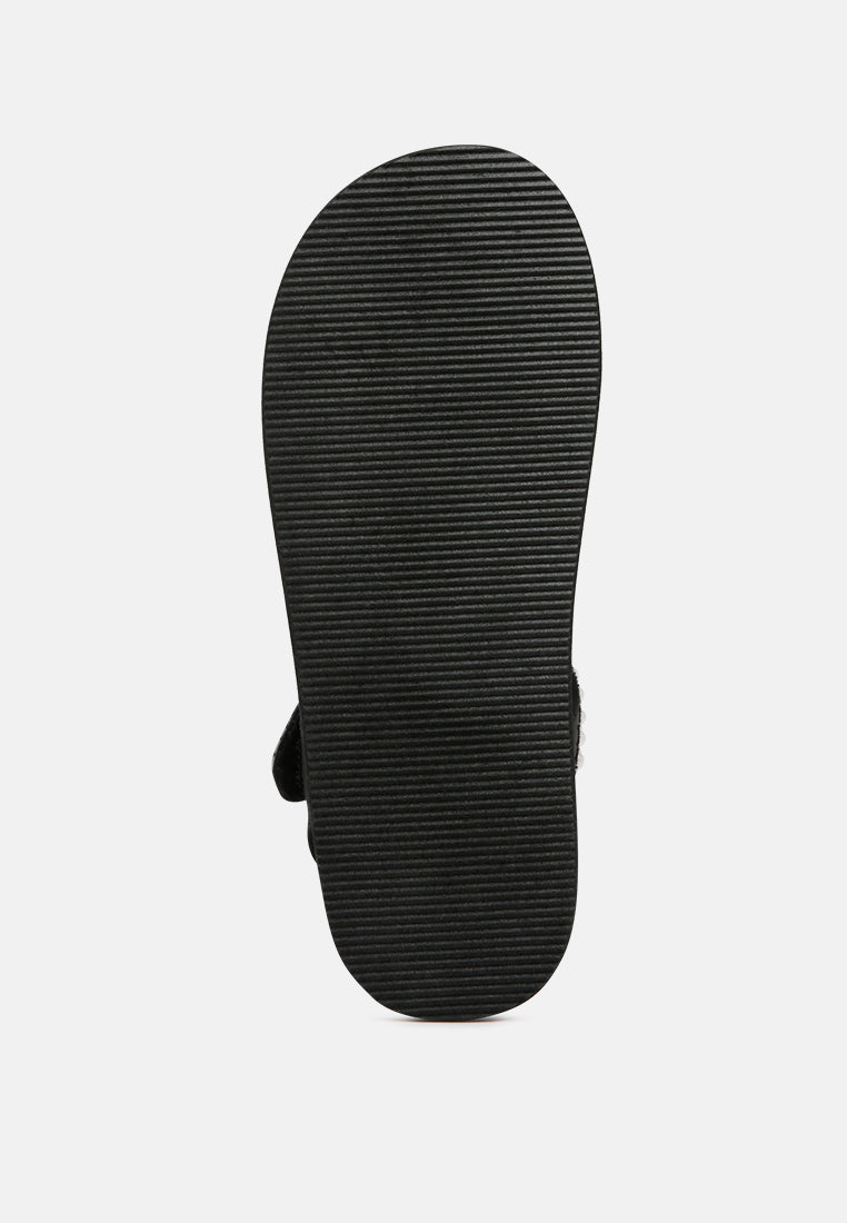 floater sandals in black-4