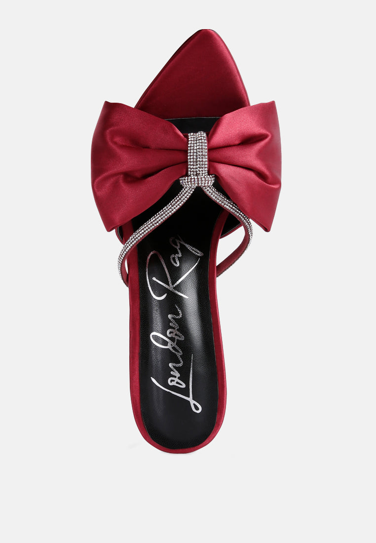 high tea rhinestone bow embellished stiletto sandals-8