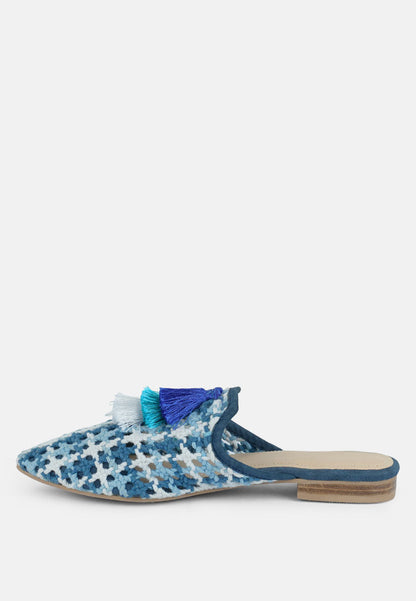 mariana woven flat mules with tassels-11