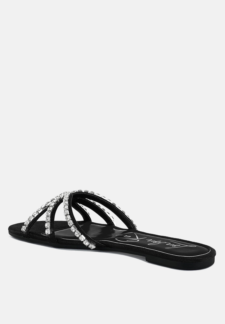 mezzie diamante embellished flat sandals-19