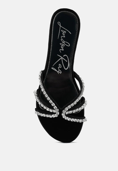 mezzie diamante embellished flat sandals-20