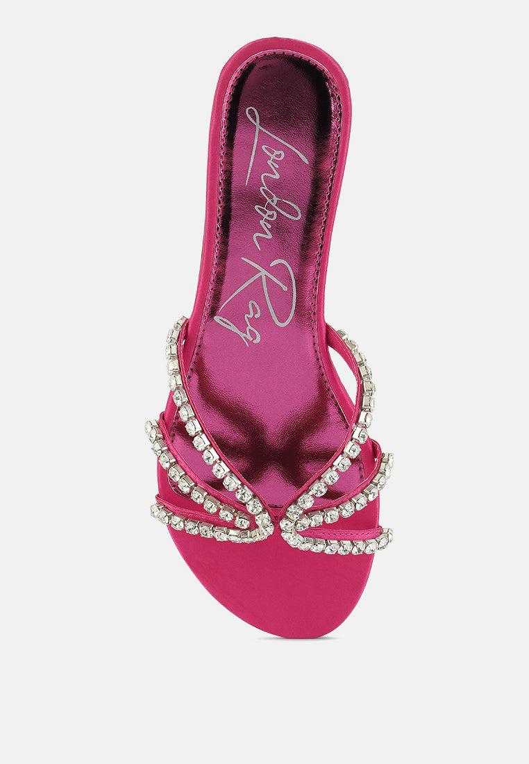 mezzie diamante embellished flat sandals-3