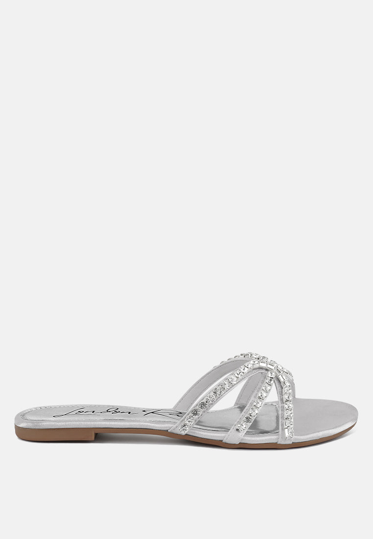 mezzie diamante embellished flat sandals-6