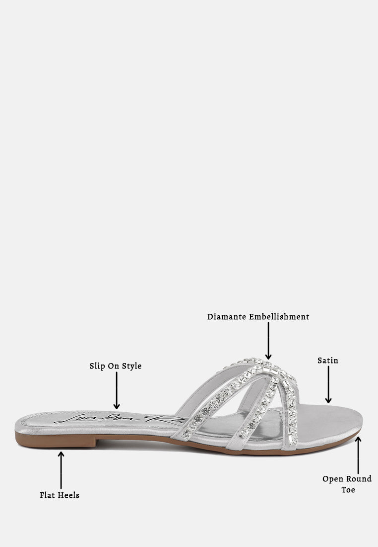 mezzie diamante embellished flat sandals-11